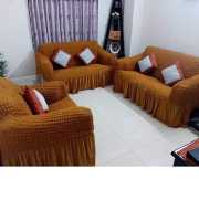 Golden 2+2+1 Seat's Sofa Cover